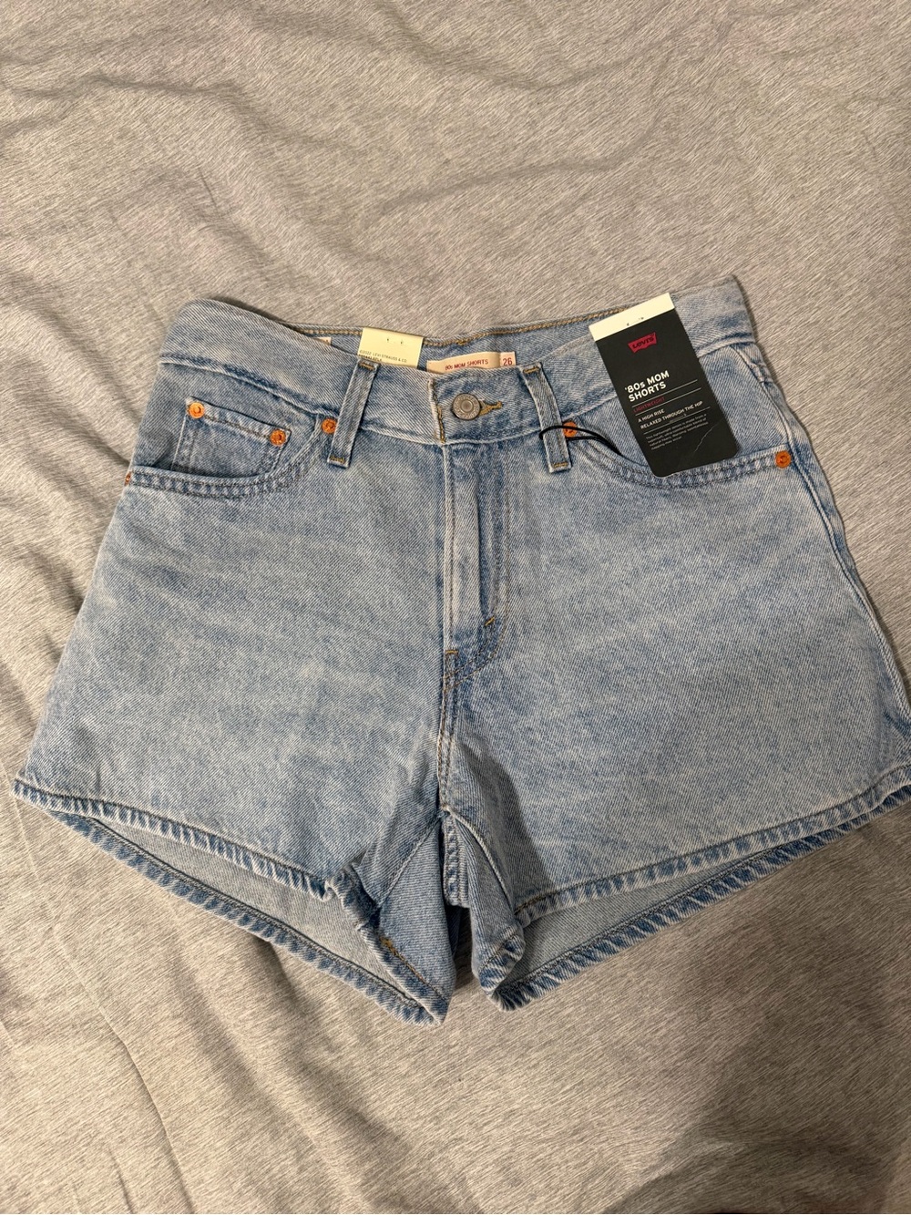 Levi's Light Blue High-Rise Denim Jean Shorts
